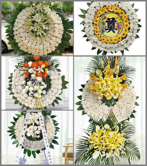 湖北黄冈市浠水县团陂镇胡畈村花圈速递